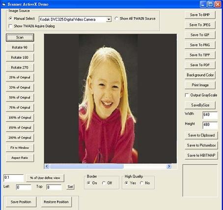 Scanner ActiveX Control Screenshot
